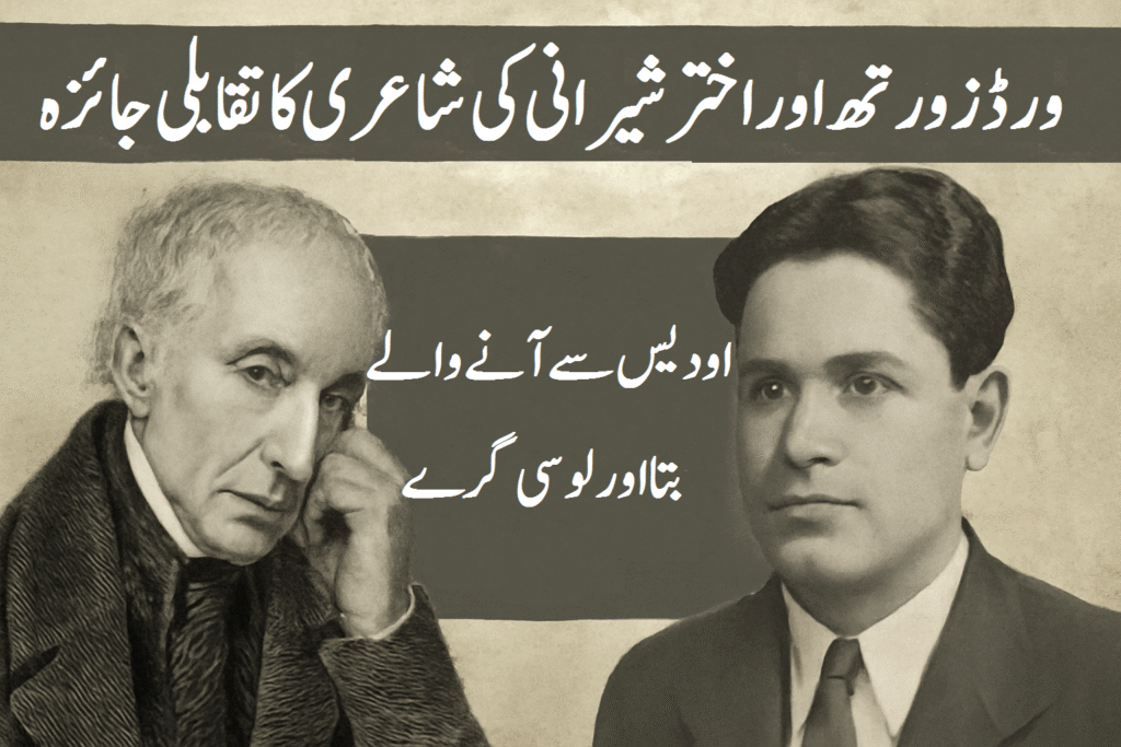 ورڈز ورتھ اور اختر شیرانی کی شاعری کا تقابلی جائزہ 1 ورڈز ورتھ اور اختر شیرانی کی شاعری کا تقابلی جائزہ