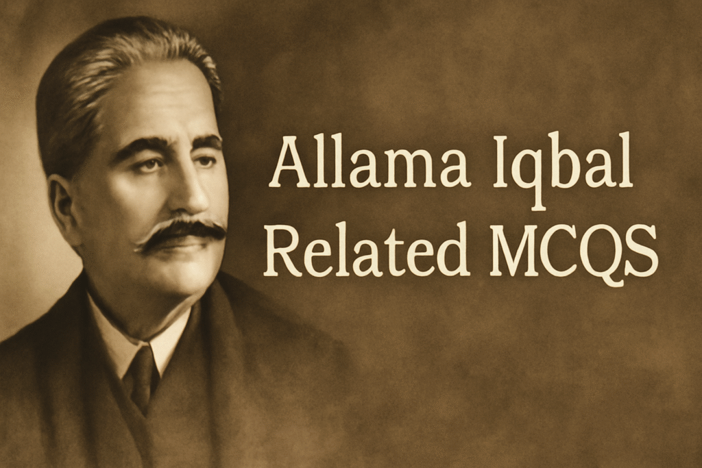 Allama Iqbal Related MCQS For Lectureship 2 Allama Iqbal Related MCQS For Lectureship