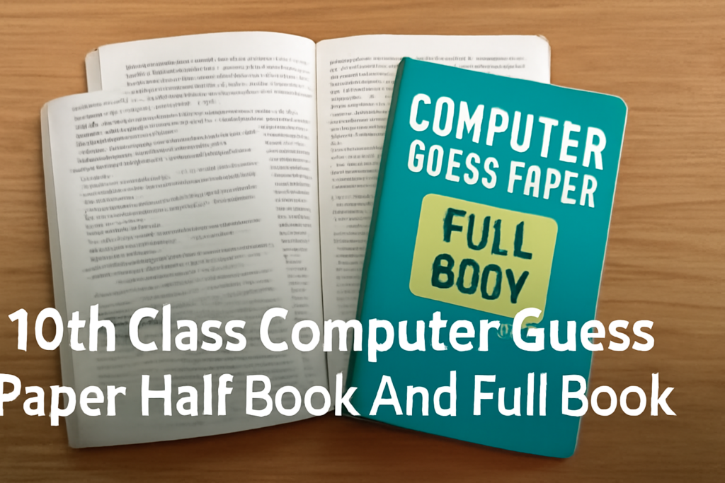 10th Class Computer Guess Paper Half Book And Full Book 15 10th Class Computer Guess Paper Half Book And Full Book