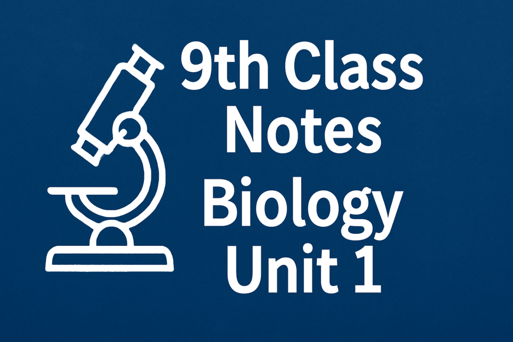 9th Class Notes Biology Unit 1 1 9th Class Notes Biology
