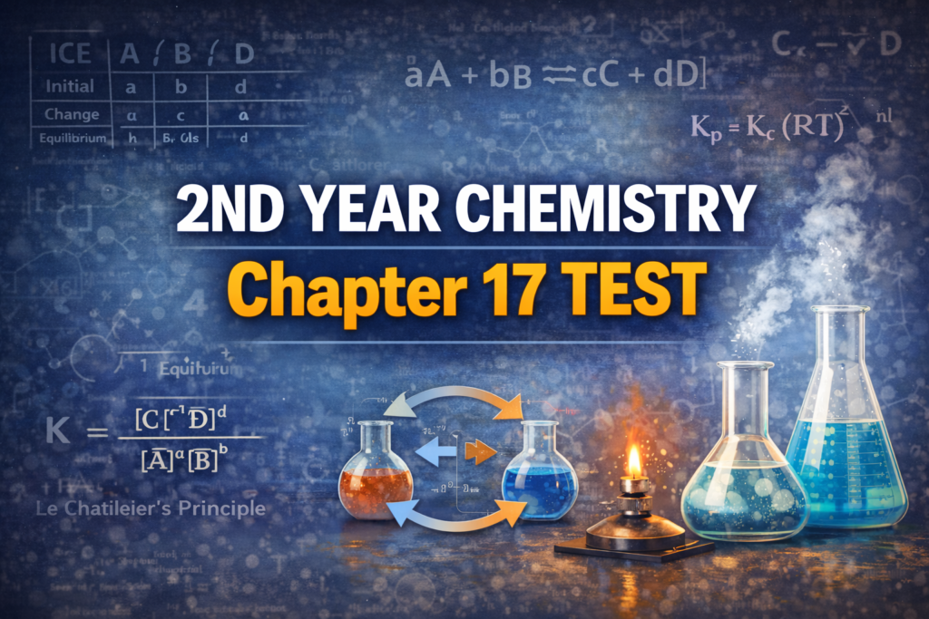 2ND YEAR CHEMISTRY Chapter 17 TEST 5 2ND YEAR CHEMISTRY Chapter 17 TEST