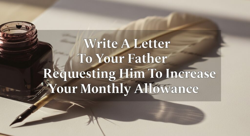 Write A Letter To Your Father Requesting Him To Increase Your Monthly Allowance 2 Whisk 5364d88f1942133be874e535e5017bcbdr