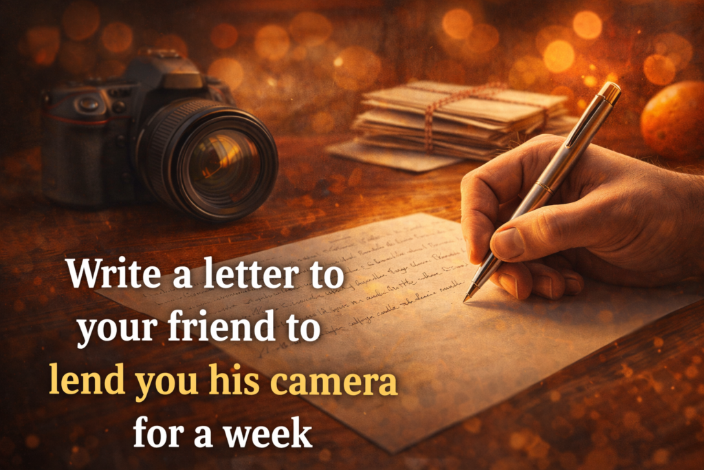 Write a letter to your friend to lend you his camera for a week 12 Write a letter to your friend to lend you his camera for a week