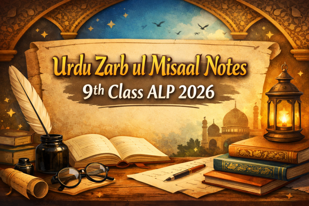 Urdu Zarb ul Misaal Notes 9th Class ALP 2026 6 Urdu Zarb ul Misaal Notes 9th Class ALP 2026