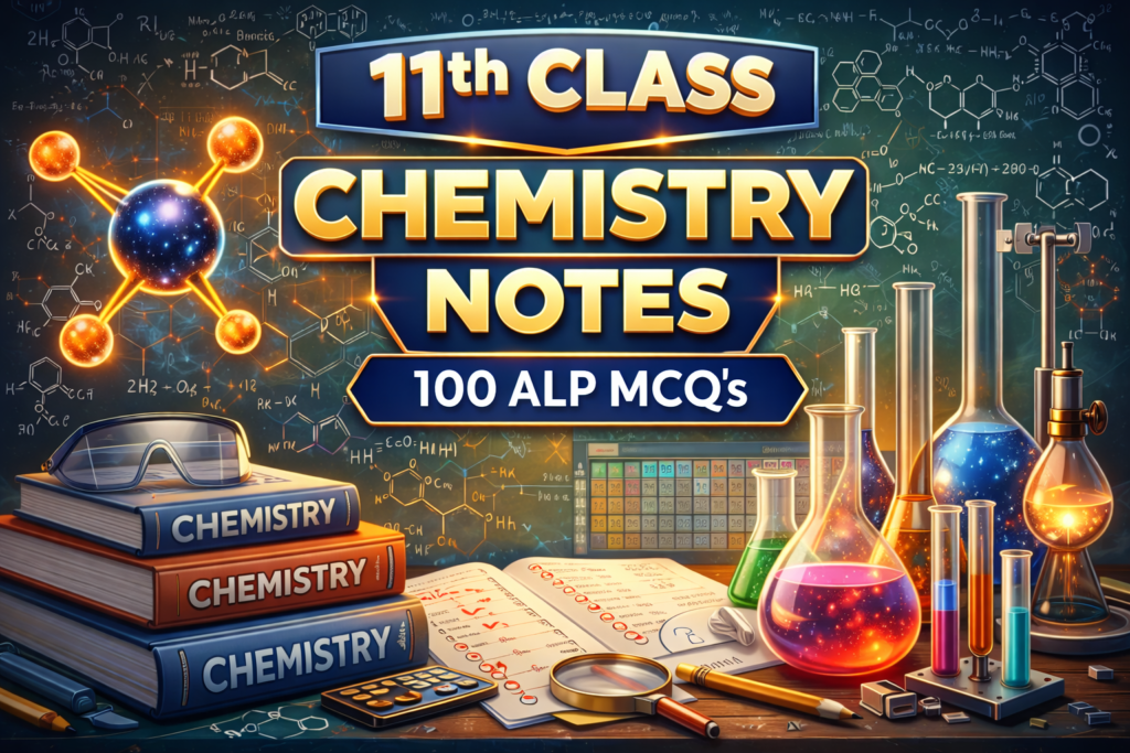 11th Class Chemistry Notes 100 ALP MCQ's 30 11th Class Chemistry Notes 100 ALP MCQ's