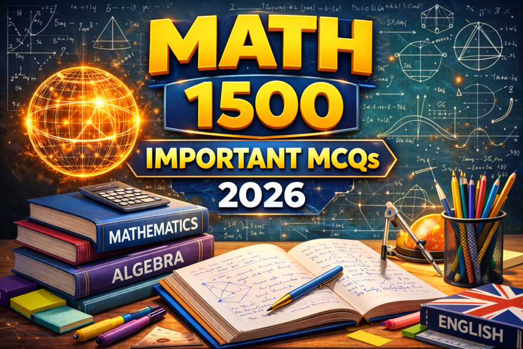Math 1500 Important MCQs 2026 2 Math 1500 Important MCQs 2026