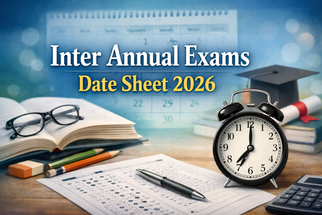 Inter Annual Exams Date Sheet 2026 28 Inter Annual Exams Date Sheet 2026