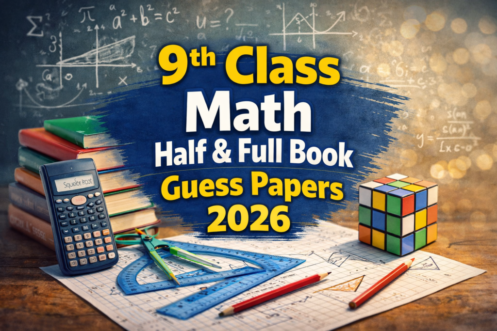9th Class Math Half & Full Book Guess Papers 2026 8 9th Class Math Half & Full Book Guess Papers 2026