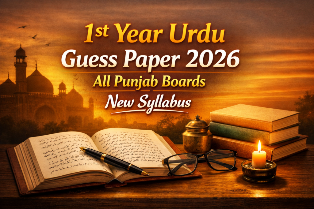 1st Year Urdu Guess Paper 2026 All Punjab Boards New Syllabus 10 1st Year Urdu Guess Paper 2026 All Punjab Boards New Syllabus